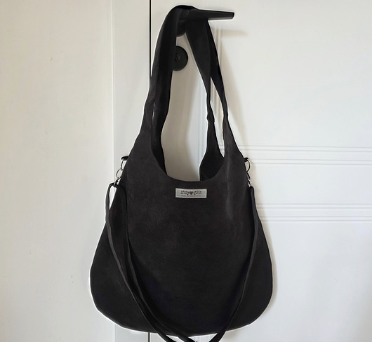 Duża torba worek boho czarna XXL na ramię pojemna