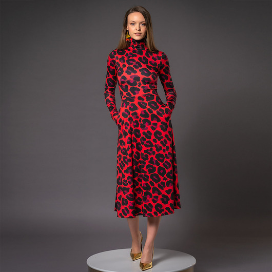 Sukienka z golfem - Agata Solar Tropic