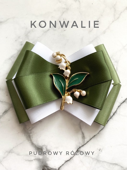 Kolekcja Kwiatowa KONWALIE Brosza z kwiatami