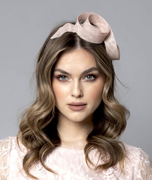 Fascynator Melody PUDROWY RÓZ /oraz inne kolory