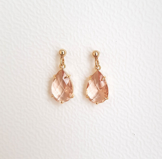 Kolczyki pozłacane Little Cute Peach