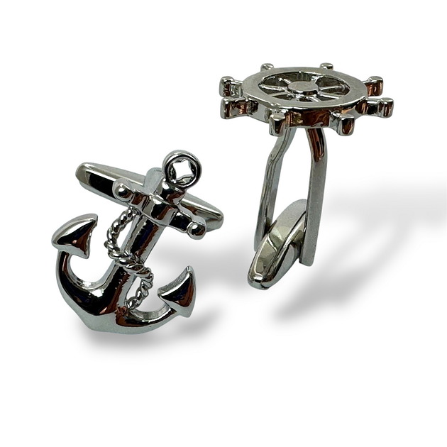 Spinki do mankietów - DLA ŻEGLARZA (SREBRNE)