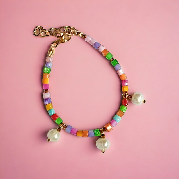 Bransoletka : summer collection : muszla i perły