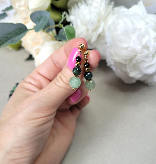 Kolczyki na sztyftach z Turmalinem