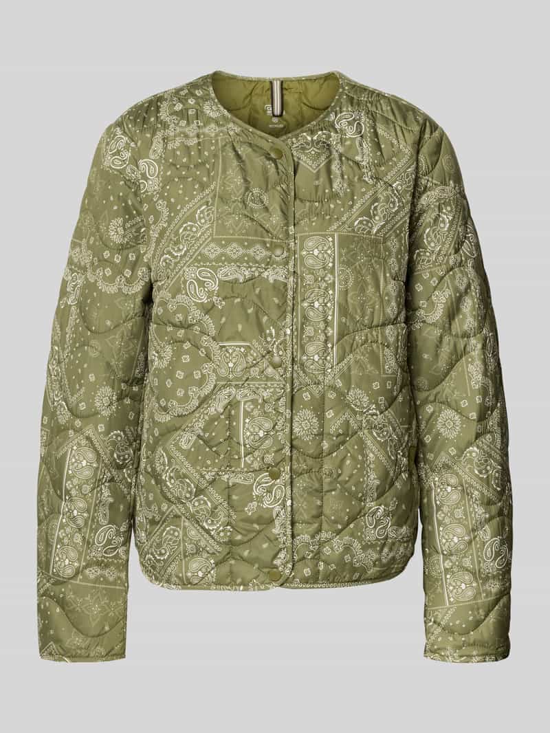 Kurtka pikowana z dekoltem w łódkę