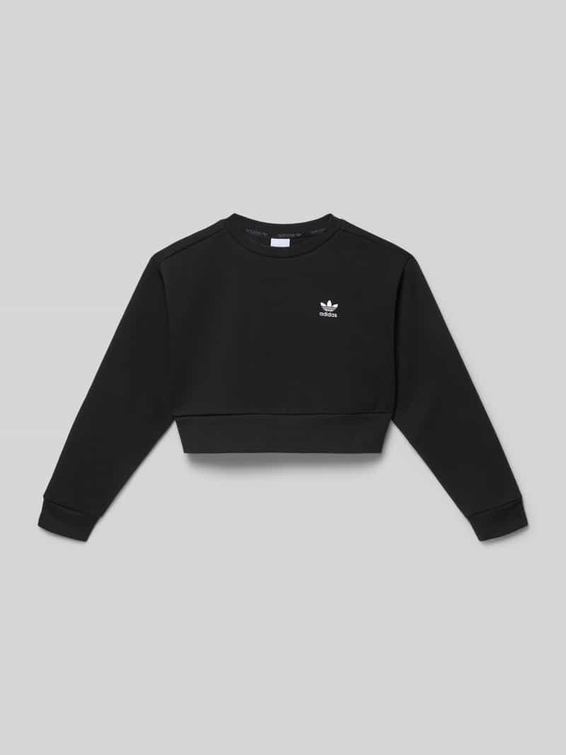 Bluza z okrągłym dekoltem i wyhaftowanym logo