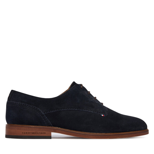 Półbuty Tommy Hilfiger Hilfiger Suede Dress Shoe FM0FM05776 Granatowy