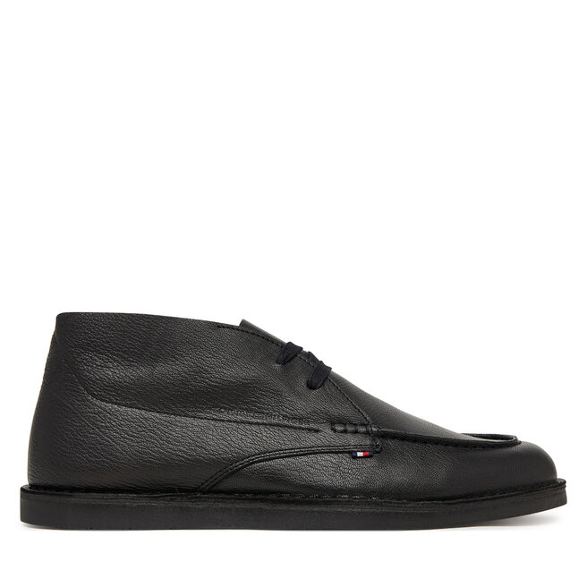Półbuty Tommy Hilfiger Hilfiger Stitchdown Tbl Lth Chuk FM0FM05743 Czarny