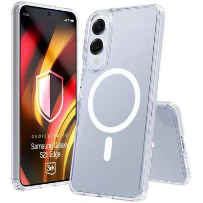 Etui 3MK Hardy LiqForce MagCase do Samsung Galaxy S25 Edge Przezroczysty