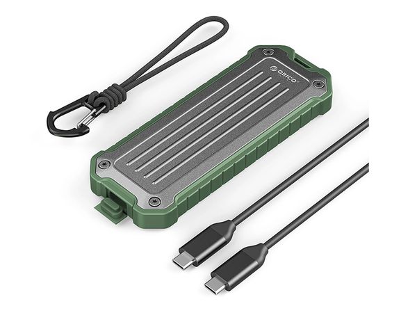 Orico M.2 NVMe/SATA SSD USB-C 3.2 wzmocniona - szaro-zielona ORICO-OTPX-G2-GR-BP-HU