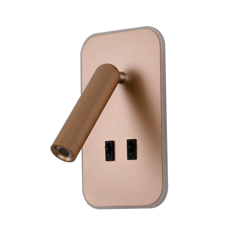 Kinkiet DORIA LED 8W Ciepła biel 559lm złoty wym: 18,5x13x10,5 cm IP20 Italux