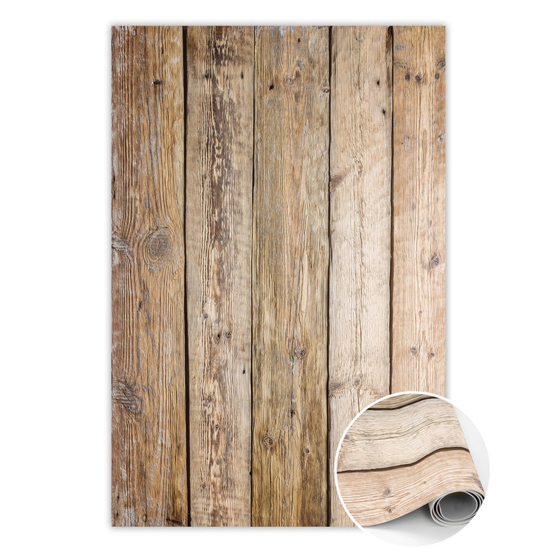 Dywanik winylowy beżowy w linie, mata winylowa dekoracyjna do salonu 120x180 cm – Tulup