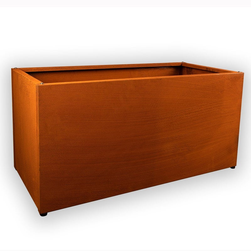 Rama łóżka podwyższonego Köhko® Designer (bez podstawy) wykonana ze stali corten w zestawie TROG 120x50x40 cm