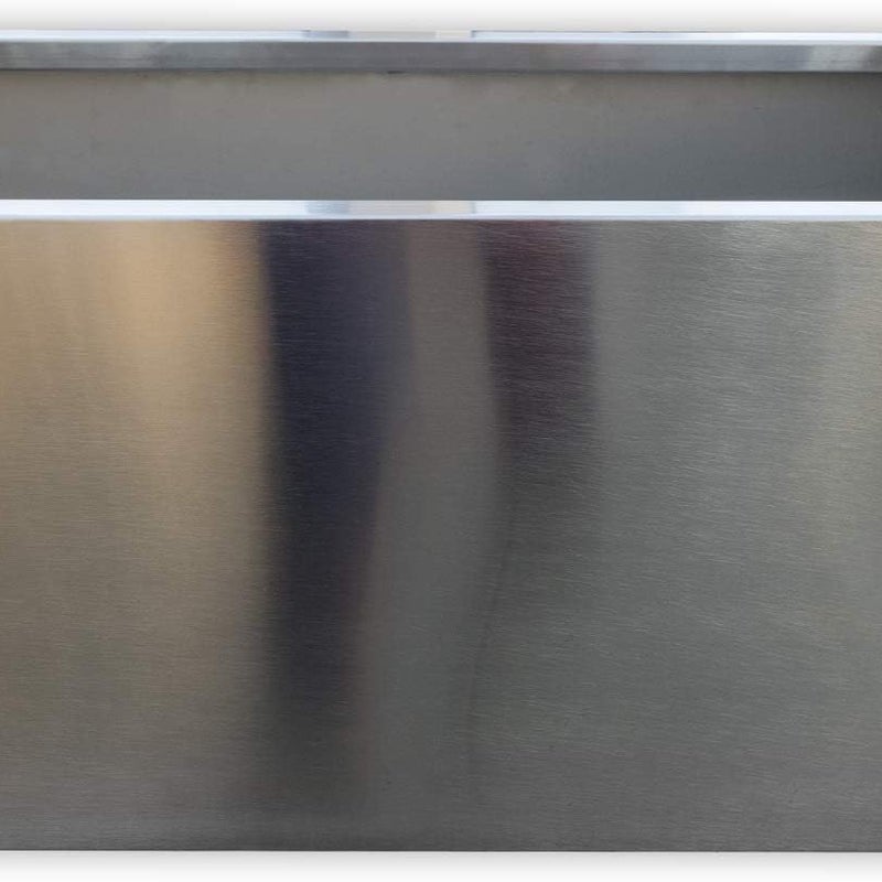 Köhko® designerska donica ze stali nierdzewnej Viva 60 x 27 x 26 cm matowa szczotkowana donica kwadratowa i duża