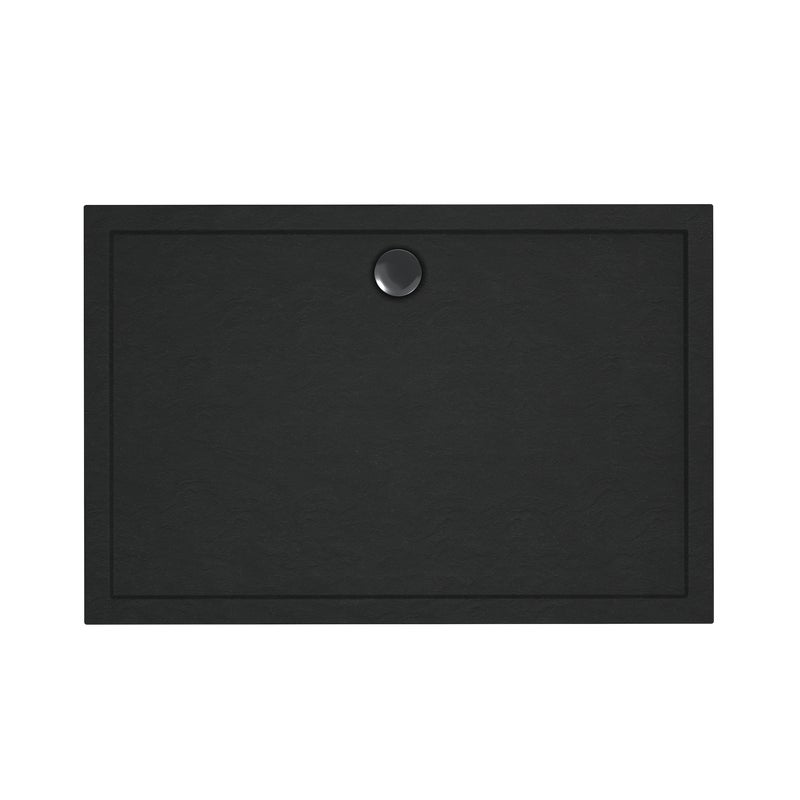 Brodzik do kabiny prysznicowej Ipsilon 120x90x5 cm czarny Sensea