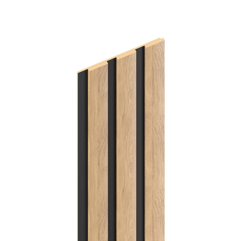 Panele ścienne 3D lamel na HDF 270x15 cm dąb 3 lamele