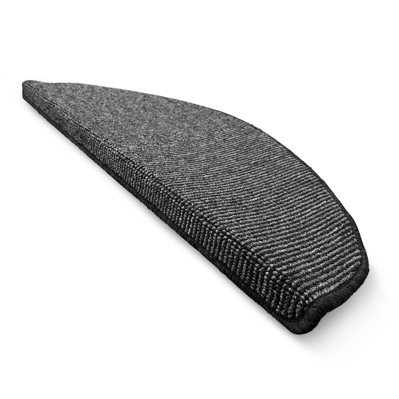 QUEST Dywanik schodowy samoprzylepny, antypoślizgowy półokrągły, 65x28 cm, nakładka na schody, czarny x1