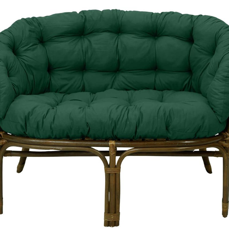 Poduszka na meble rattanowe wiklinowe AMPO zestaw ciemny zielony 1 szt.