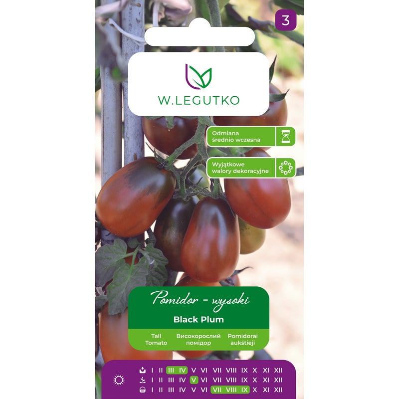 Pomidor wysoki Black Plum nasiona W.Legutko