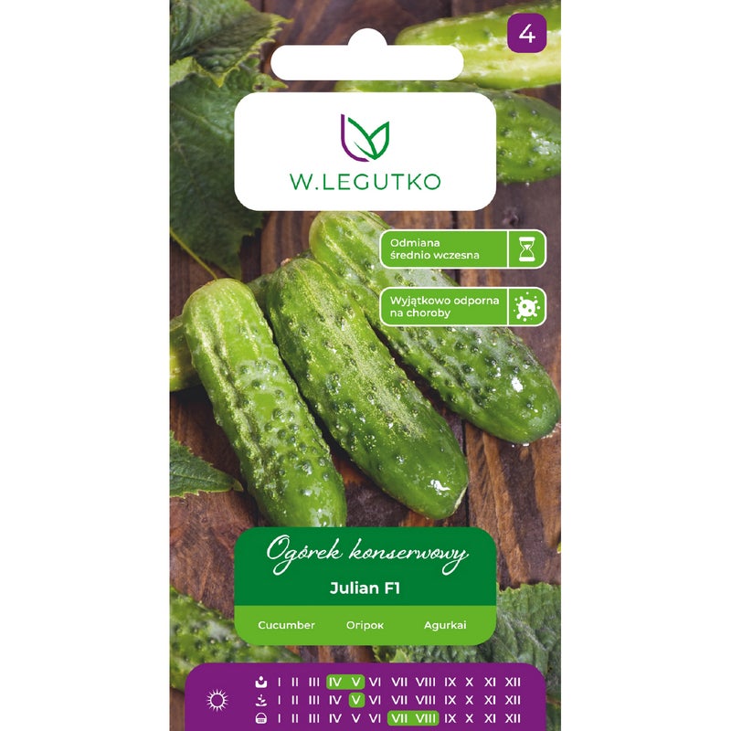 Ogórek konserwowy Julian F1 nasiona W.Legutko