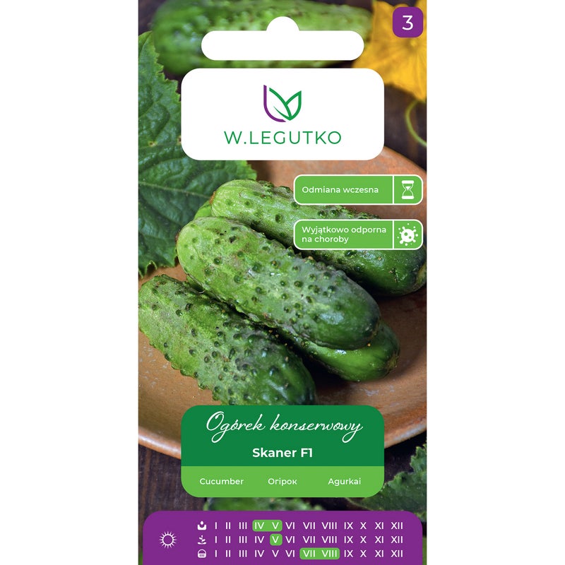 Ogórek konserwowy Skaner F1 nasiona W.Legutko