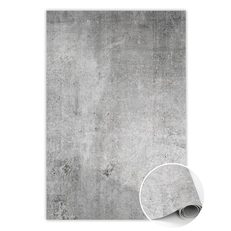 Mata winylowa do kuchni szary beton minimalistyczny, dywan winylowy do wnętrz 80x120 cm – Tulup