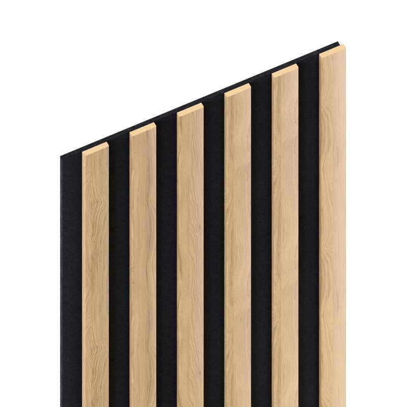 Panele ścienne 3D lamel na filcu slim 270x30 cm Dąb 6 lameli