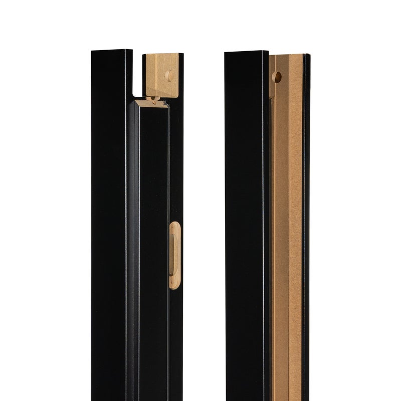 Baza lewa ościeżnicy regulowanej bezprzylgowa zakres 196-236 mm czarna Laki Linea Pro, Almeria Pro, Mondo