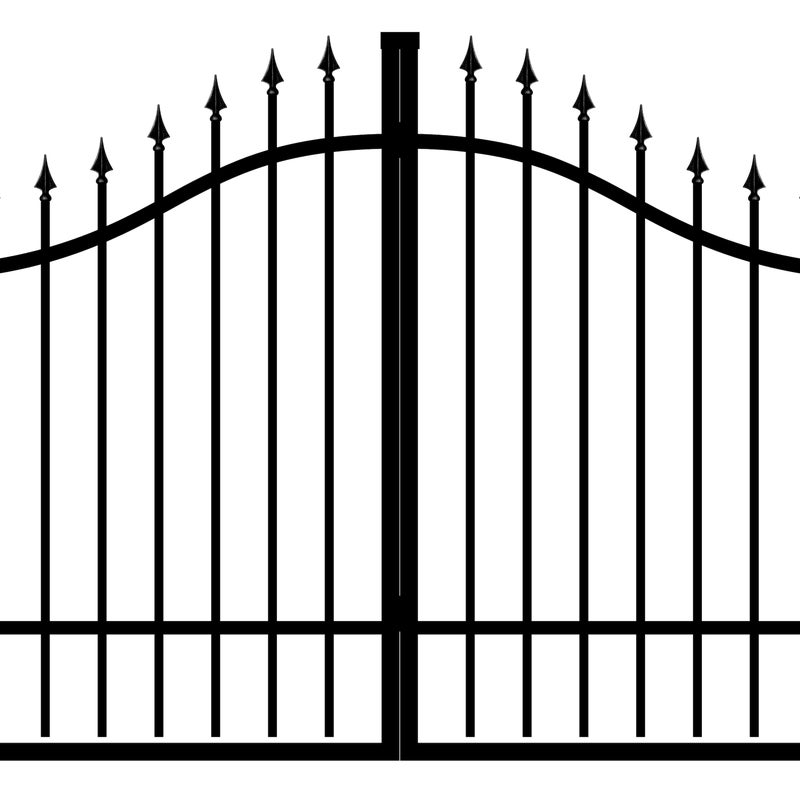 Brama dwuskrzydłowa KORFU 400 x 160 cm czarny POLBRAM