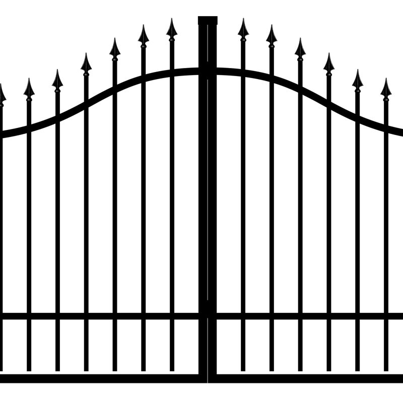 Brama dwuskrzydłowa KORFU 400 x 160 cm czarny POLBRAM