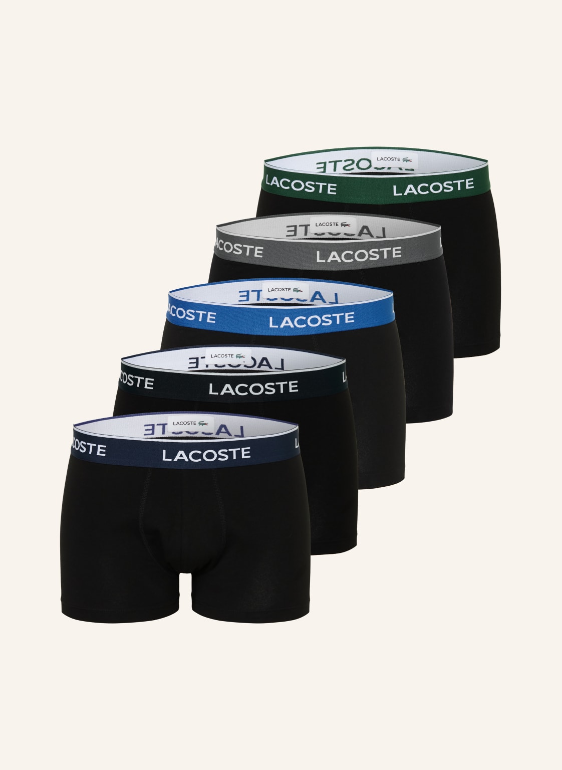 Lacoste 5-Pak Bokserek gruen