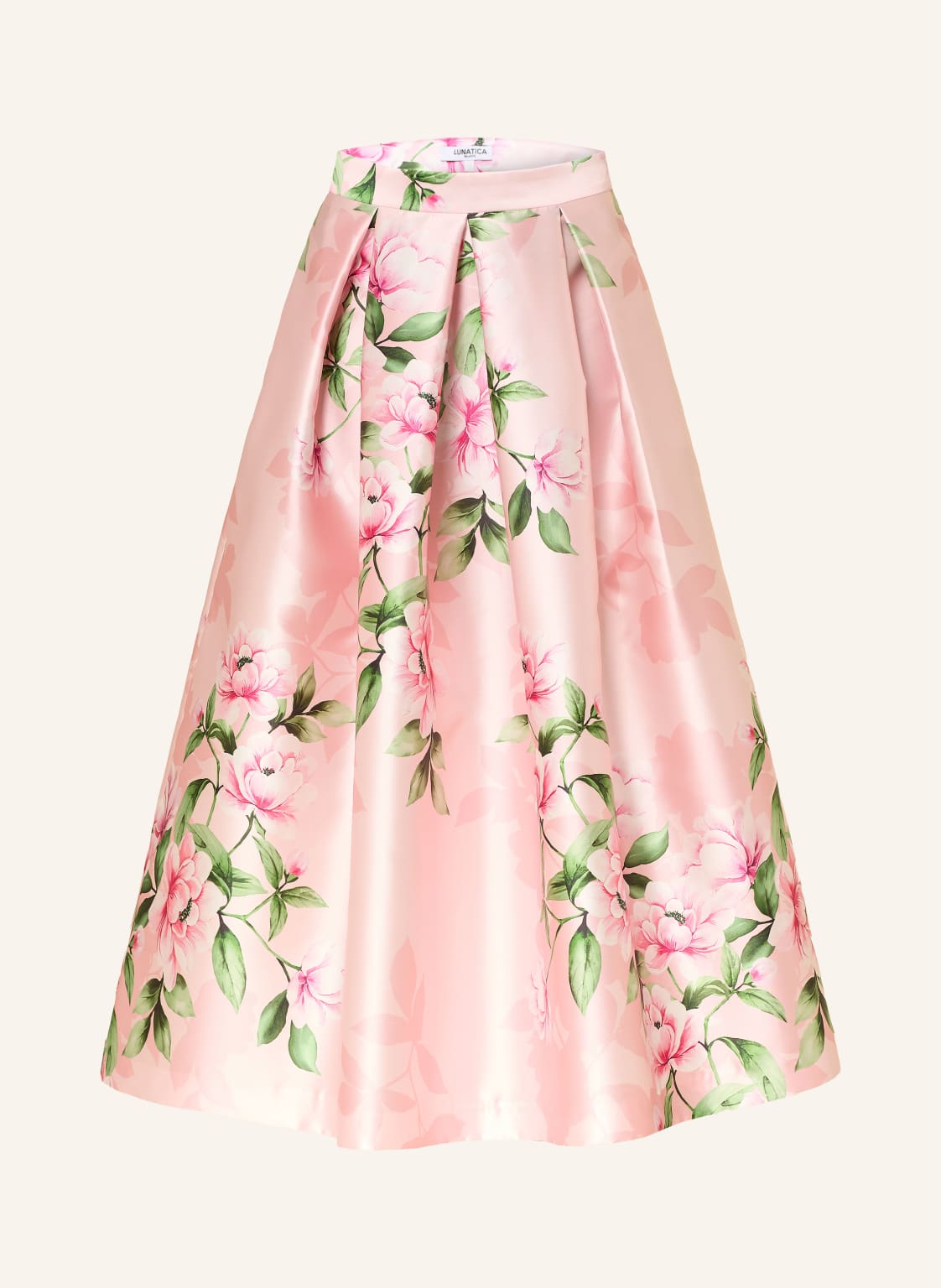 Lunatica Milano Satynowa Spódnica rosa