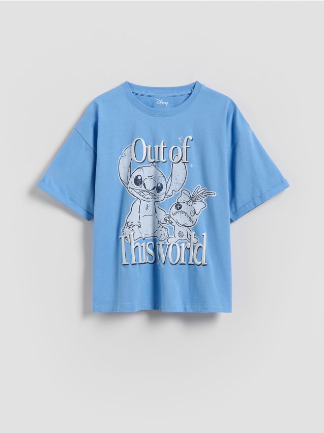 Reserved - T-shirt Lilo i Stitch - niebieski