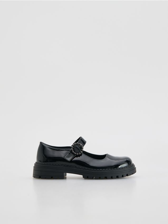 Reserved - Lakierowane loafersy - czarny