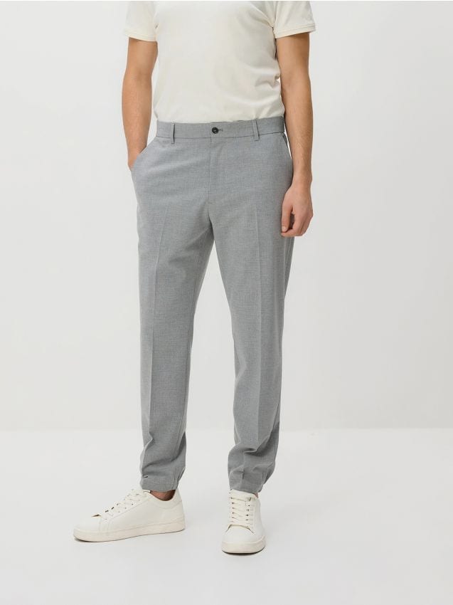Reserved - Spodnie garniturowe comfort fit - jasnoszary