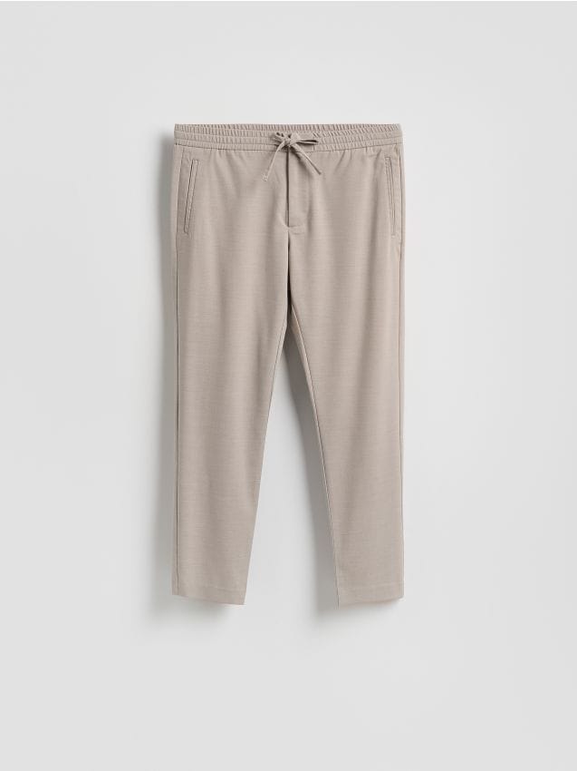 Reserved - Spodnie joggery - beżowy