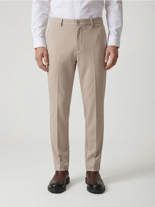 Reserved - Spodnie chino slim fit - beżowy