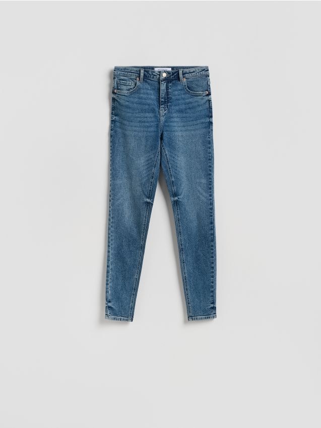 Reserved - Jeansy slim z dłuższą nogawką - niebieski