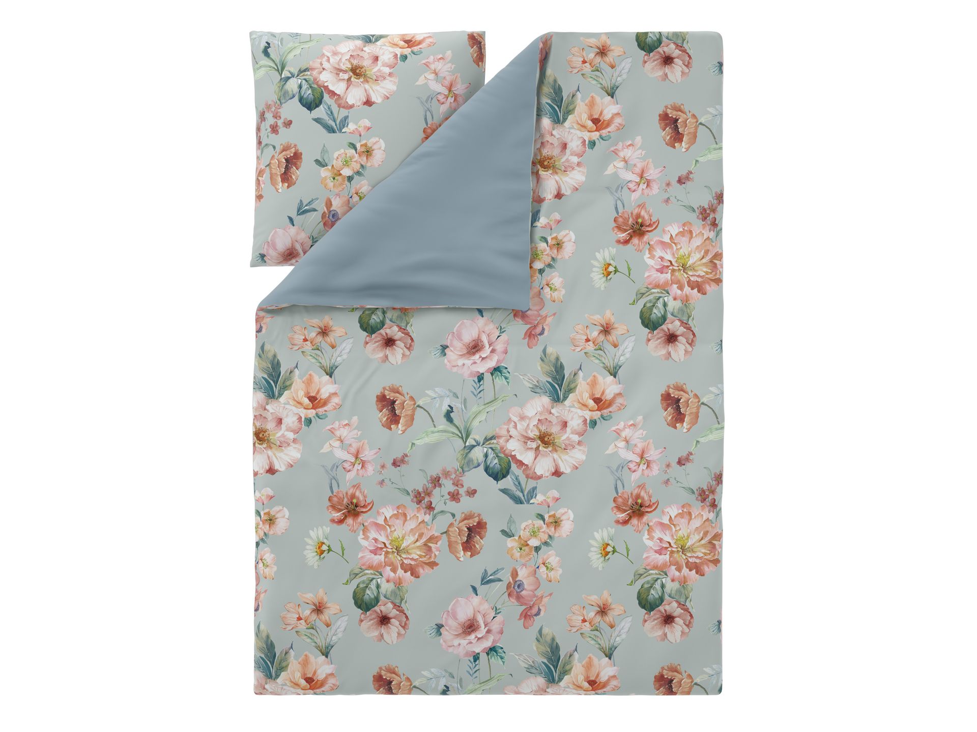 LIVARNO® Pościel z mikrowłókna satynowego, 140 x 200 cm (Kwiaty)