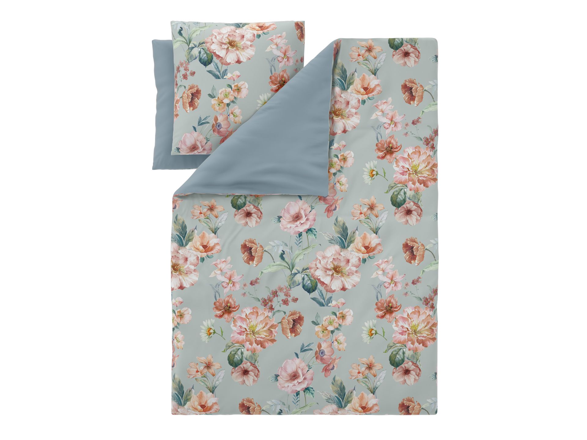 LIVARNO® Pościel z mikrowłókna satynowego, 220 x 200 cm (Kwiaty)