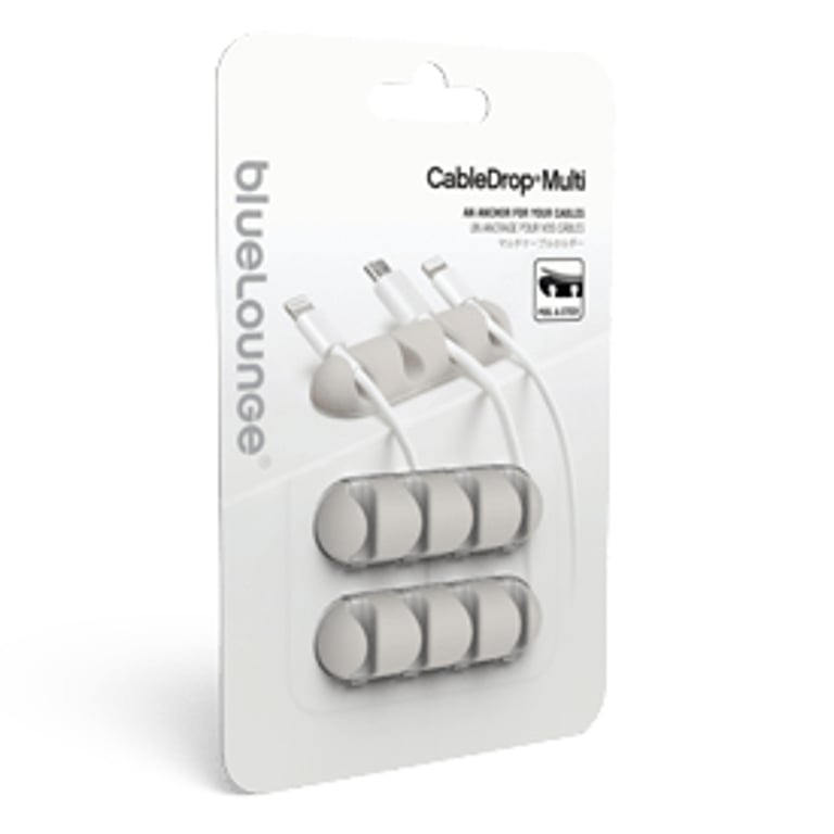 Bluelounge CableDrop Multi Biurko Uchwyt na kabel Biały