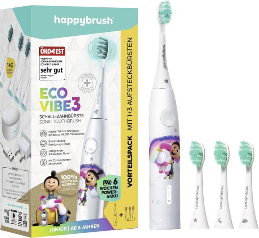 happybrush Eco vibe Dziecko Soniczna szczoteczka do zębów Biały