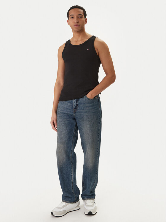 Tommy Jeans Komplet tank topów DM0DM20769 Czarny Slim Fit