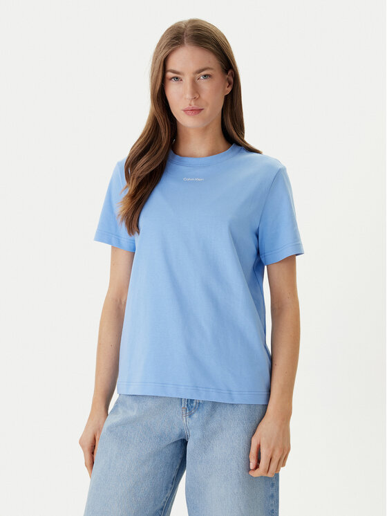 Calvin Klein T-Shirt 20s Classic Logo LV147C857G Niebieski Regular Fit