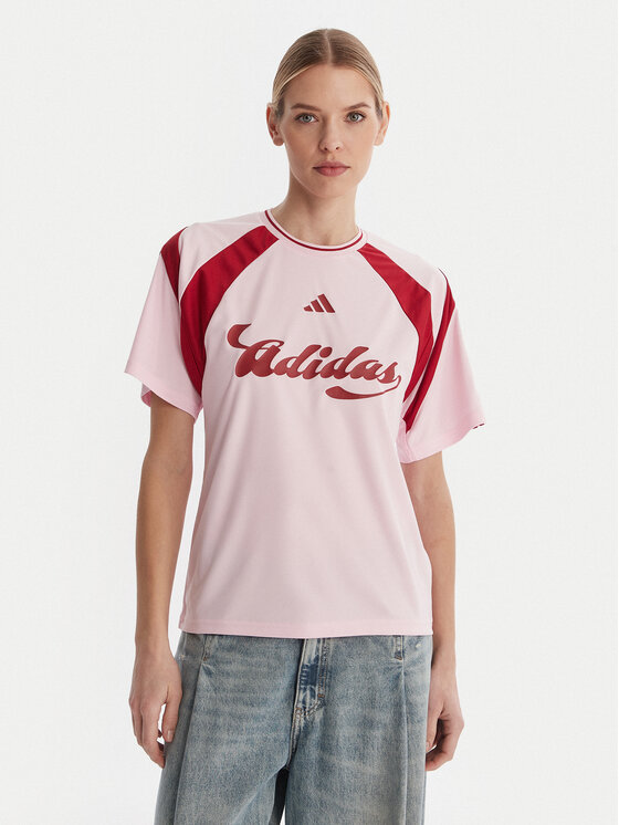 adidas T-Shirt House Of Tiro JY7624 Różowy Regular Fit