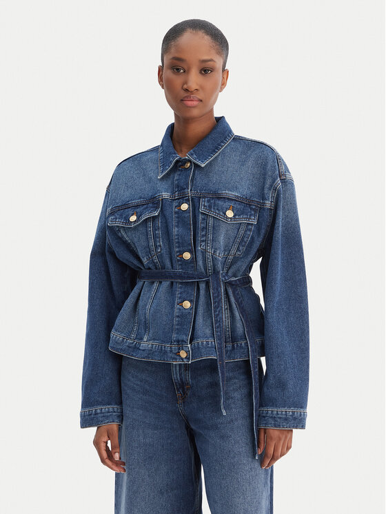 HUGO Kurtka jeansowa Gizzie 50553184 Niebieski Regular Fit