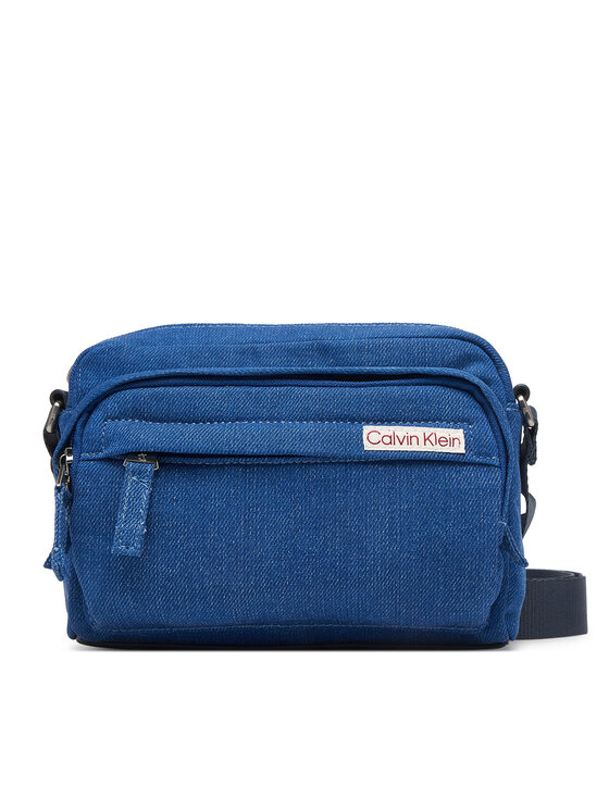 Calvin Klein Saszetka Sleek Denim Utility Camera Bag LV04D3432G Niebieski