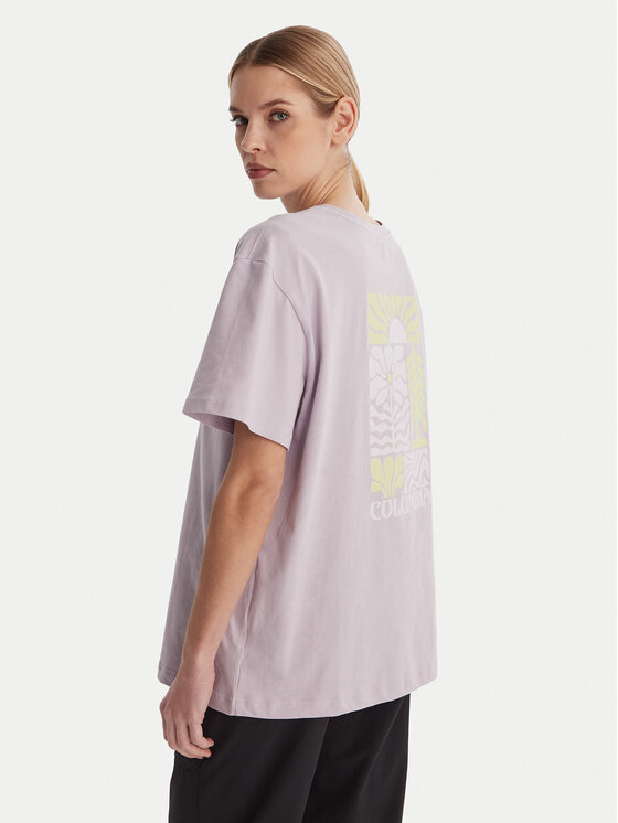 Columbia T-Shirt Rolling Bend™ 2120031 Fioletowy Oversize