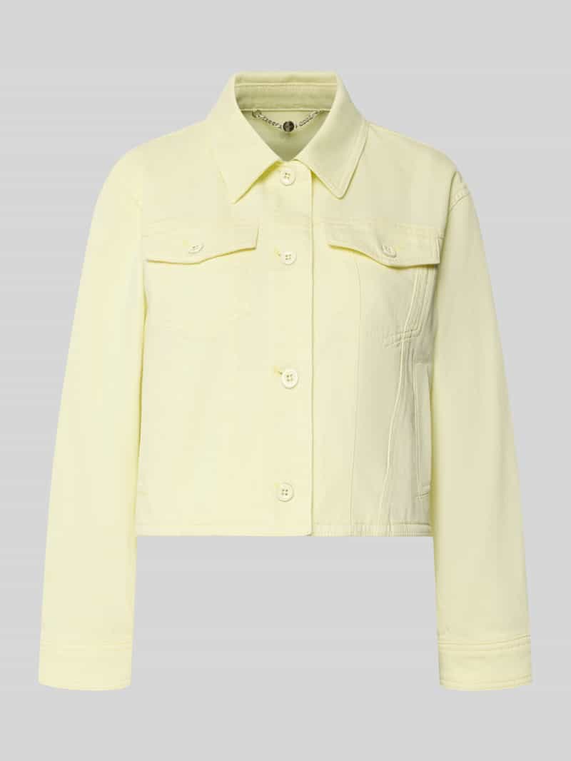 Kurtka jeansowa z listwą guzikową i kieszeniami na piersi