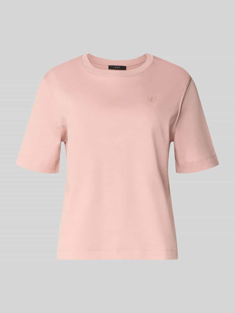 T-shirt z okrągłym dekoltem i wyhaftowanym logo